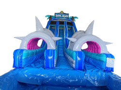 84a8c11f44955c1e8874054e331e4ed8 1755834497 🌊🦈 18ft Dual Lane Shark Attack Water Slide 🦈🌊