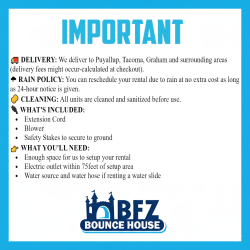 improtantflyer 1761199714 Bounce Castle wet or dry slide