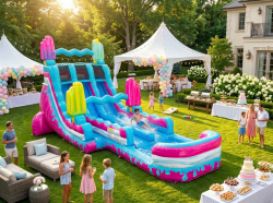 🍭 Meltdown Popsicle Splash 💦  18ft dual lane slide