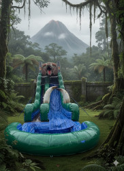 22 FT Jurrasic Slide Single lane