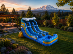 15ft Bimini Wave Dual Lane Water Slide – Center Climb