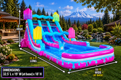 waterslide20rental20puyallup 1789678222 18ft Meltdown Popsicle Splash dual lane slide